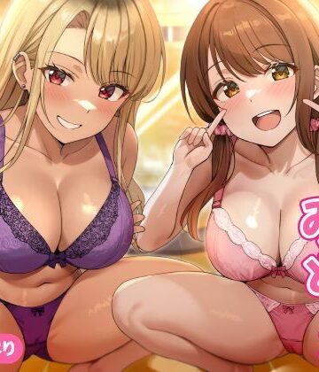 【ギャル】即ハメ風俗みつどもえ〜白黒ギャルの淫乱同時ビッチ責め〜❤性為の戯れ評価