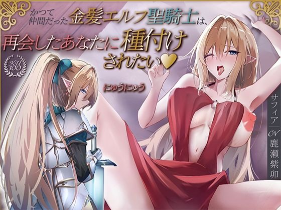 【ファンタジー】かつて仲間だった金髪エルフ聖騎士は、再会したあなたに種付けされたい♪【KU100収録】❤にゅうにゅう評価5.00