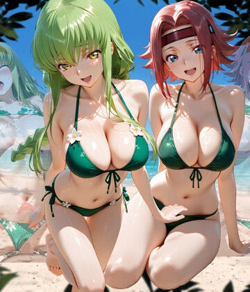 【変身ヒロイン】ビーチで出会った美女をナンパしてメス堕ちさせた話 コー○ギアス編❤ちこりこ評価