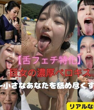 【動画・アニメーション】【舌フェチ特化】巨女の濃厚ベロキス〜小さなあなたを舐め尽くす〜❤変態おんなラボ評価