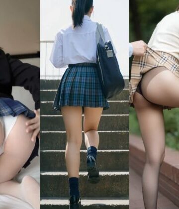 【制服】日常のエロい太ももとパンチラ＜JK・ミニスカ美女編＞❤後ろ姿が好きすぎて評価