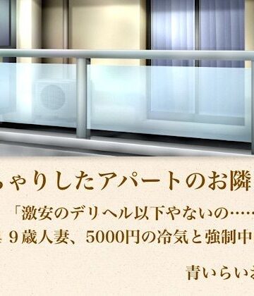 【ノベル】【官能小説】ぽっちゃりしたアパートのお隣さん 第三話 「激安のデリヘル以下やないの……」猛暑に喘ぐ49歳人妻、5000円の冷気と強●中出し調教❤青いらいおん評価