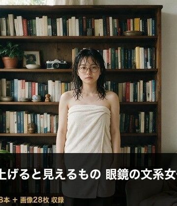 【めがね】＜実写級＞露出を上げると見えるもの・眼鏡の文系女子（24）の部屋 28本❤ビンビン魔法陣評価