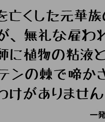 【辱め】夫を亡くした元華族の私が、無礼な雇われ庭師に植物の粘液とサボテンの棘で啼かされるわけがありません！❤一発書房評価