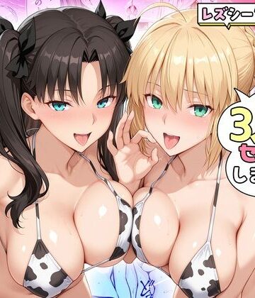 【辱め】ヤリマンな私たち、3人でセックスします！ 遠坂・セイバー❤ハピネス評価