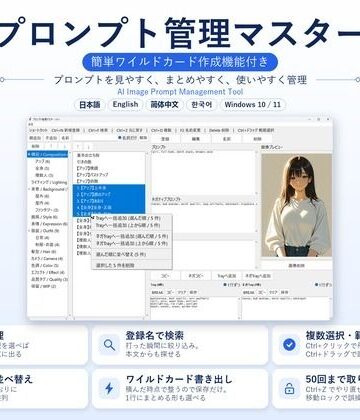 【アクセサリー】★プロンプト管理マスター ★ 簡単ワイルドカード作成機能付き v1.1❤豆まき評価