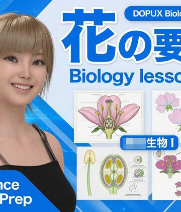【3DCG】【▲20】一ノ瀬廻里 大学に進学し強豪予備校『DOPUX（ドピュックス』で生物I，IIを教える名物講師に！（Vol.033:花）❤Libido-Labo評価