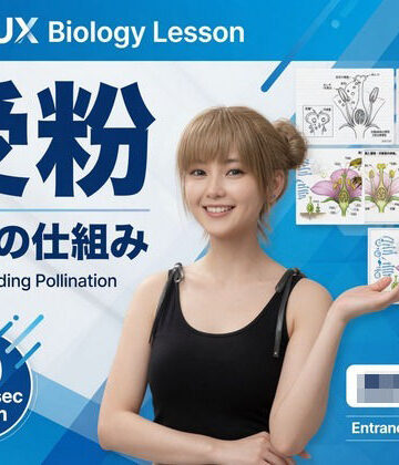 【3DCG】【▲20】一ノ瀬廻里 大学に進学し強豪予備校『DOPUX（ドピュックス』で生物I，IIを教える名物講師に！（Vol.034:受粉）❤Libido-Labo評価