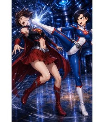 【変身ヒロイン】ダークヒロインVSガイアブルー❤小太郎@戦隊ヒロイン評価