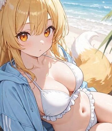 【ネコミミ・獣系】狐っ娘な彼女と脱衣詰将棋 〜海デート編〜❤おすすめ評価
