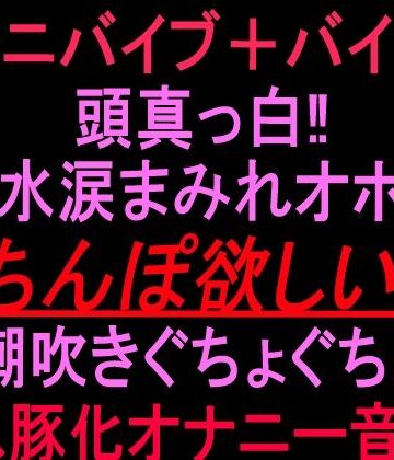 【クンニ】クンニバイブ＋バイブで頭真っ白！！鼻水涙まみれオホ声「ちんぽ欲しい！！」潮吹きぐちょぐちょメス豚化オナニー音声！！❤絶頂ひとりオナ子評価