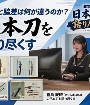 【動画・アニメーション】パンチラガチャ★霧島 愛唯（きりしま めい）『日本刀を語り尽くす』第1章-まず「日本刀とは何か」を知る（004-打刀と脇差は何が違うのか？）❤Ozone_Layer評価