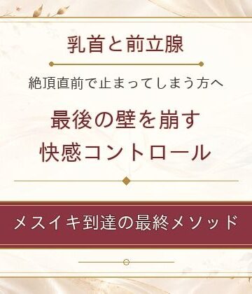 【アナル】乳首と前立腺 絶頂直前で止まってしまう方へ 最後の壁を崩す快感コントロール メスイキ到達の最終メソッド❤乳首やアナルでメスイキ目指そ?女の子みたいに気持ちよくなろ?評価
