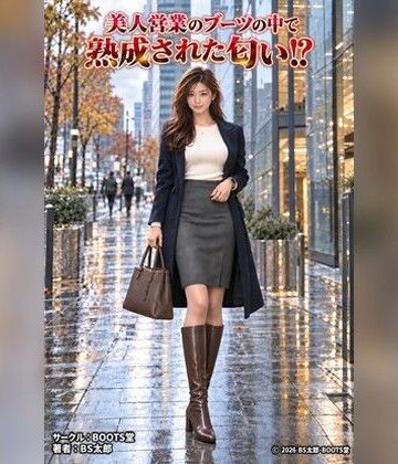 【OL】美人営業のブーツの中で熟成された匂い？❤BOOTS 堂評価