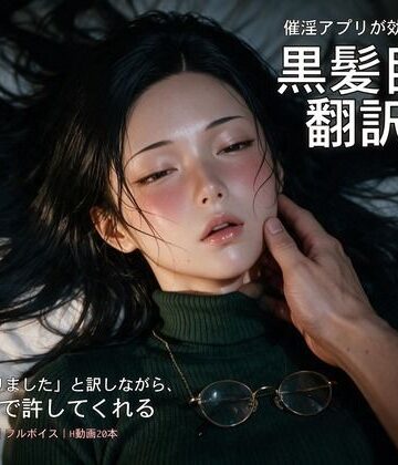 【OL】催淫アプリが効いたふりの黒髪巨乳翻訳家〜「……かかりました」と訳しながら、中出しまで許してくれる〜❤右乳首固結び評価