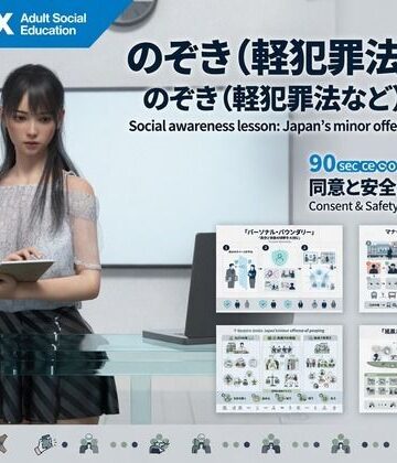 【3DCG】【△20】パンチラガチャ★二階堂 沙耶 大学に進学し強豪予備校『DOPUX（ドピュックス）』で社会人向け講座（性犯罪）を教える名物講師に！（Vol.023:のぞき（軽犯罪法など））❤Libido-Labo評価