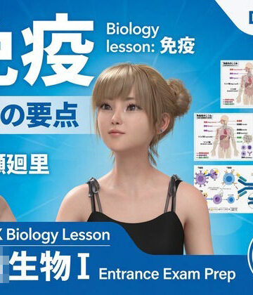 【3DCG】【▲20】パンチラガチャ★一ノ瀬廻里 大学に進学し強豪予備校『DOPUX（ドピュックス』で生物I，IIを教える名物講師に！（Vol.062:免疫）❤Libido-Labo評価