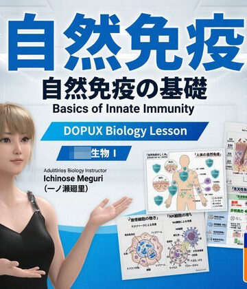 【3DCG】【▲20】パンチラガチャ★一ノ瀬廻里 大学に進学し強豪予備校『DOPUX（ドピュックス』で生物I，IIを教える名物講師に！（Vol.063:自然免疫）❤Libido-Labo評価