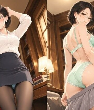【イラスト・CG集】編集者さくらの秘密 〜夜の書斎、二人きりのパンチラ500枚〜❤ナイトアトリエ評価