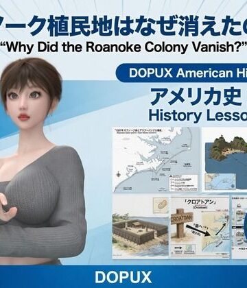 【3DCG】パンチラガチャ★西陣郁奈（にしじんかな）強豪予備校『DOPUX（ドピュックス）』で大学受験生向け講座（世界史）を教える名物講師！（Vol.024:ロアノーク植民地はなぜ消えたのか？）❤Libido-Labo評価