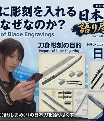 【3DCG】パンチラガチャ★霧島 愛唯（きりしま めい）『日本刀を語り尽くす』第1章-まず「日本刀とは何か」を知る（035-刀身に彫刻を入れるのはなぜなのか？）❤Ozone_Layer評価