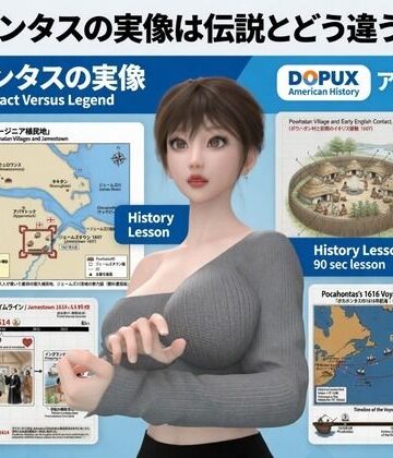 【3DCG】パンチラガチャ★西陣郁奈（にしじんかな）強豪予備校『DOPUX（ドピュックス）』で大学受験生向け講座（世界史）を教える名物講師！（Vol.028:ポカホンタスの実像は伝説とどう違うのか？）❤Libido-Labo評価